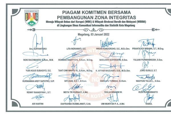 PIAGAM KOMITMEN BERSAMA PEMBANGUNAN ZONA INTEGRITAS