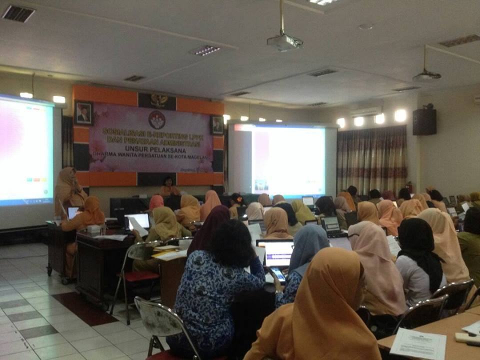 Puluhan Anggota DWP Kota Magelang Belajar e-Reporting