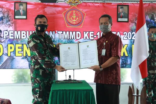 TNI DAN PEMKOT MAGELANG TINGKATKAN SINERGI DALAM AKSELERASI PEMBANGUNAN MELALUI TMMD SENGKUYUNG