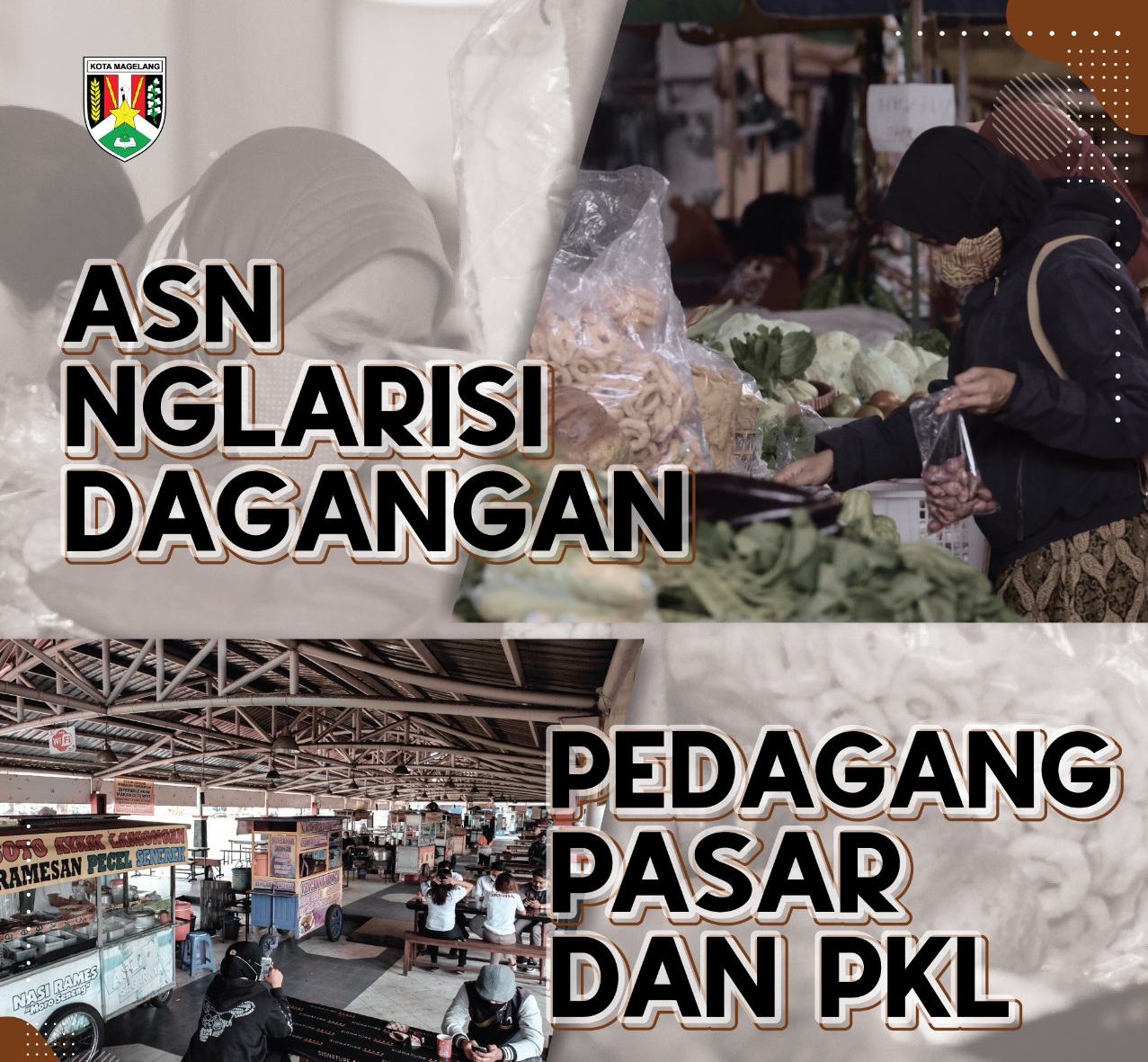 Kota Magelang Bikin Gerakan ASN Nglarisi Dagangan Pasar Rakyat, PKL dan UMKM
