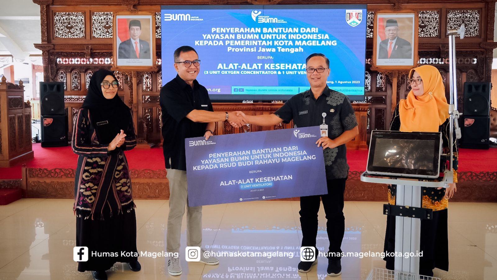 RSUD Budi Rahayu Magelang Dapat Bantuan Ventilator dan Oxygen Concetrator dari Yayasan BUMN
