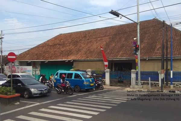 SAMBUT KEMERDEKAAN RI, ALUNAN LAGU PERJUANGAN MULAI DI PERDENGARKAN DI BERBAGAI TITIK STRATEGIS DI KOTA MAGELANG