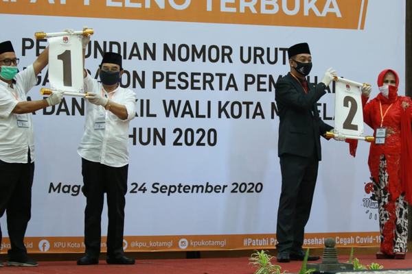 SAH! INI DAFTAR NOMOR URUT PASLON PILKADA KOTA MAGELANG TAHUN 2020