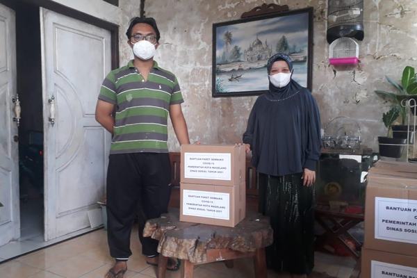 Pemkot Magelang Salurkan Bantuan Pangan Bagi Pasien Covid-19 yang Isoman