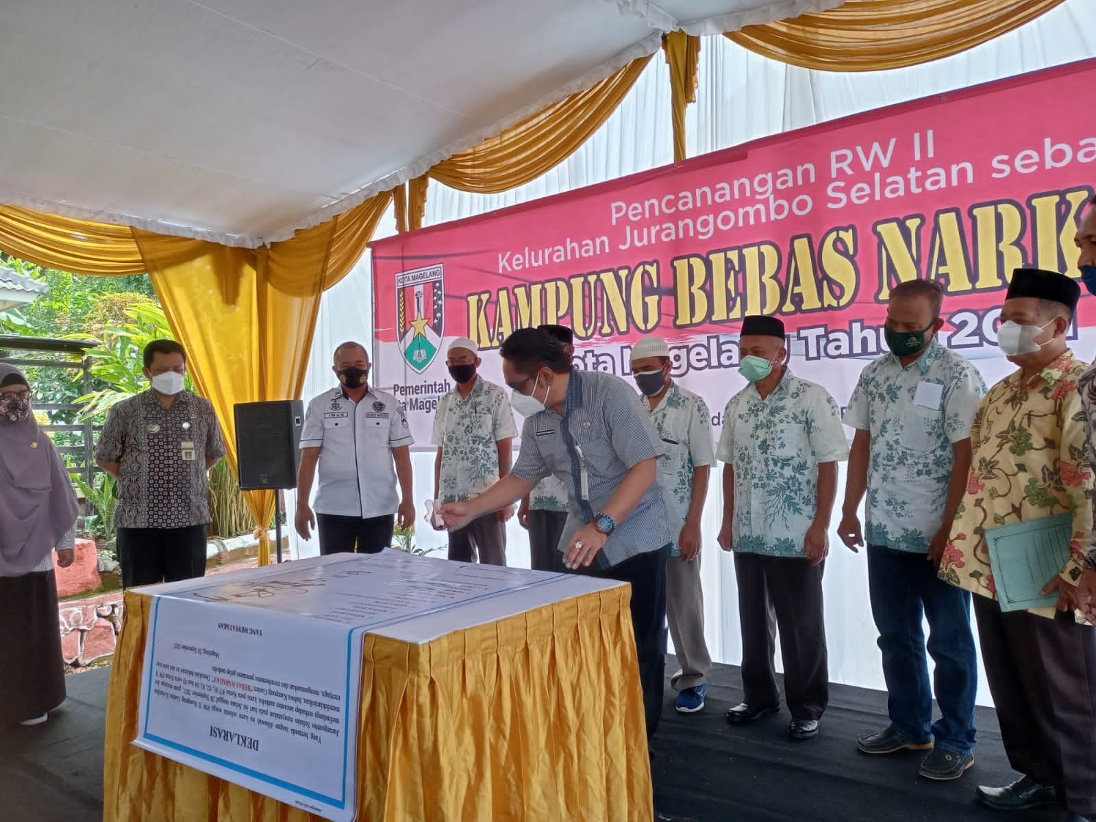 Kampung Ganten Dicanangkan Sebagai Kampung Bebas Narkoba 2021