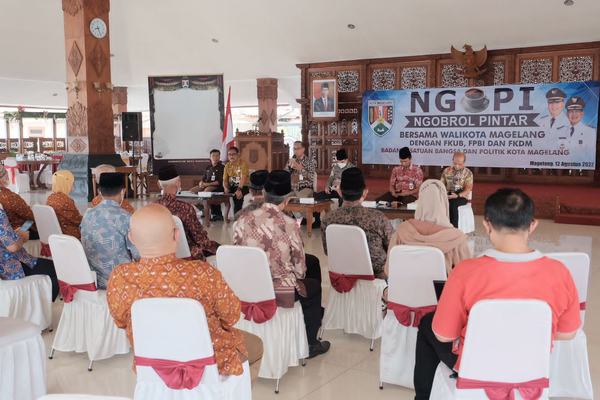 Jaga Toleransi dan Kondusifitas Kota Magelang, Wali Kota ajak FKUB, FPBI dan FKDM Ngopi Bareng