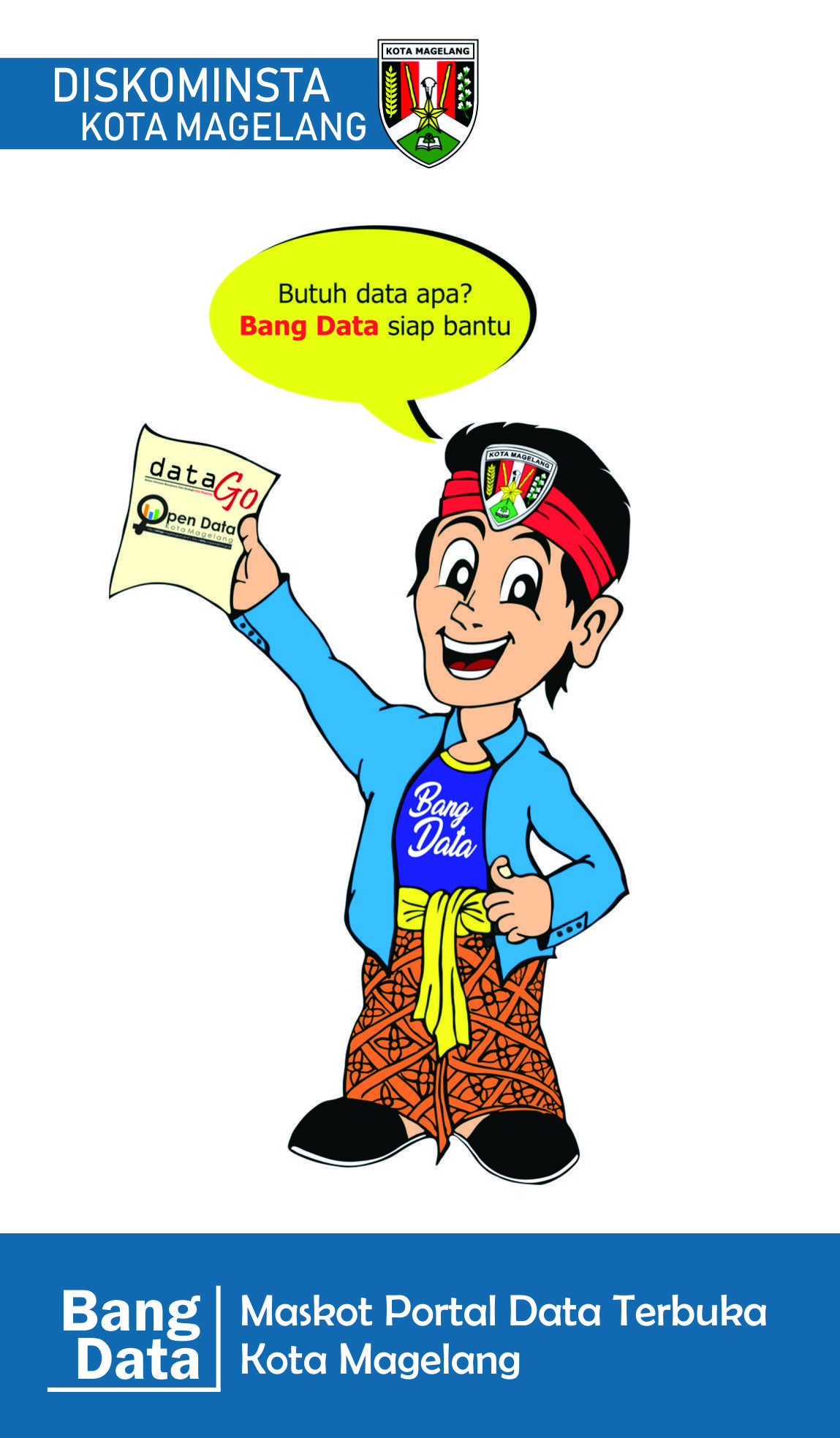 BANG DATA - Maskot Portal Data Terbuka Kota Magelang