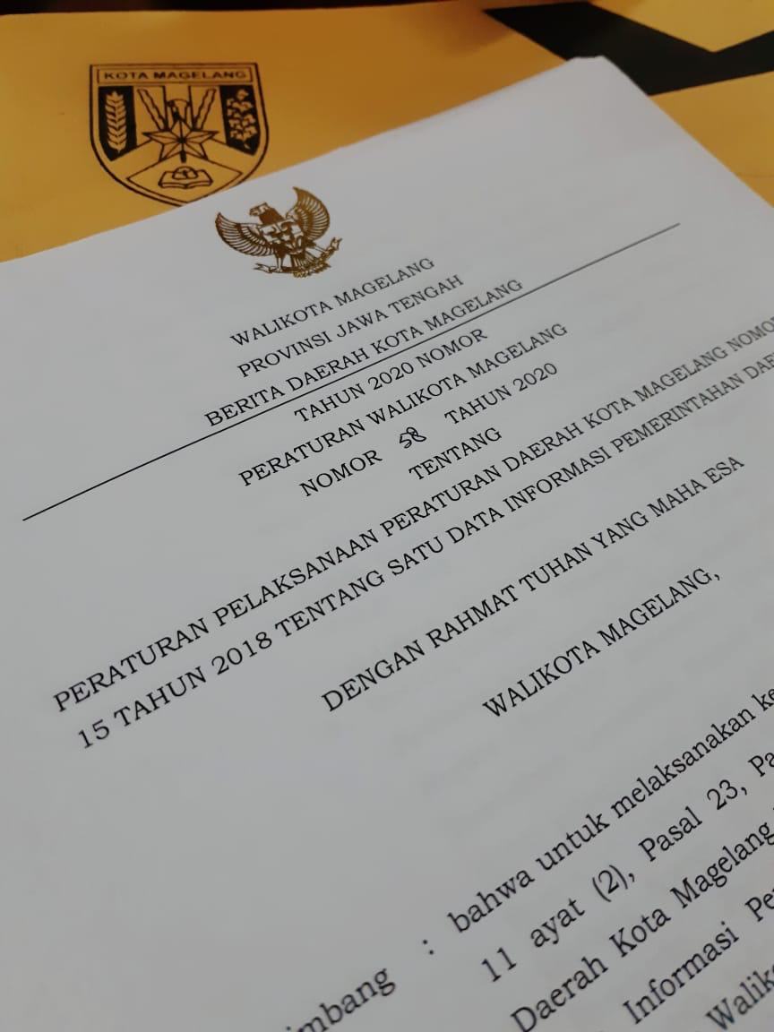 KOTA MAGELANG UNDANGKAN PERWAL IMPLEMENTASI SATU DATA