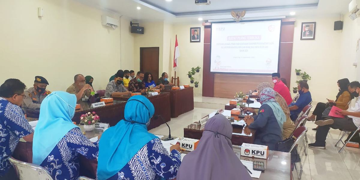 KPU KOTA MAGELANG UMUMKAN HASIL VERIFIKASI, DOKUMEN KEDUA BAPASLON MASIH PERLU PERBAIKAN