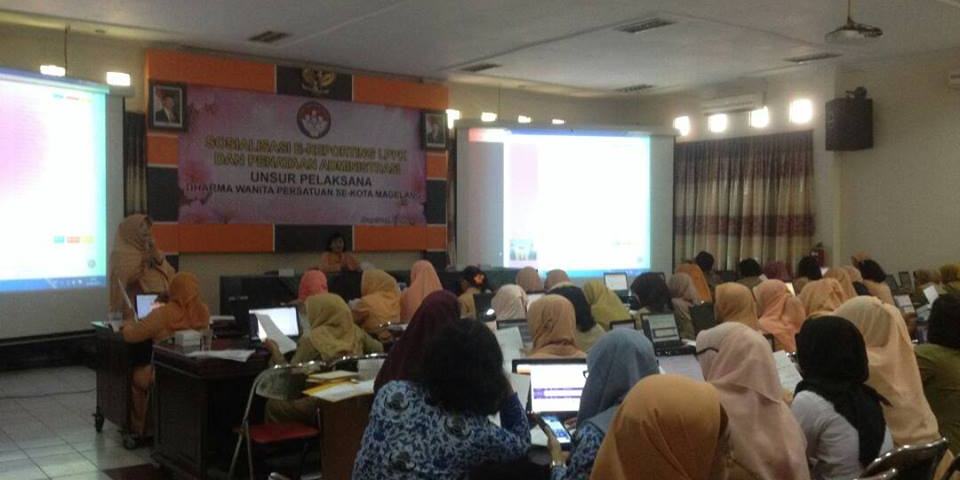 Puluhan Anggota DWP Kota Magelang Belajar e-Reporting