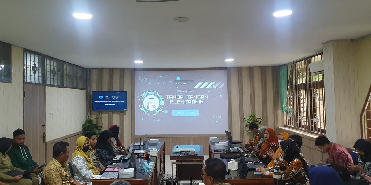 Dalam rangka mengamankan SPBE, Diskominsta Kota Magelang gelar Bimbingan Teknis Penggunaan Tanda Tangan Elektronik (Batch 2)