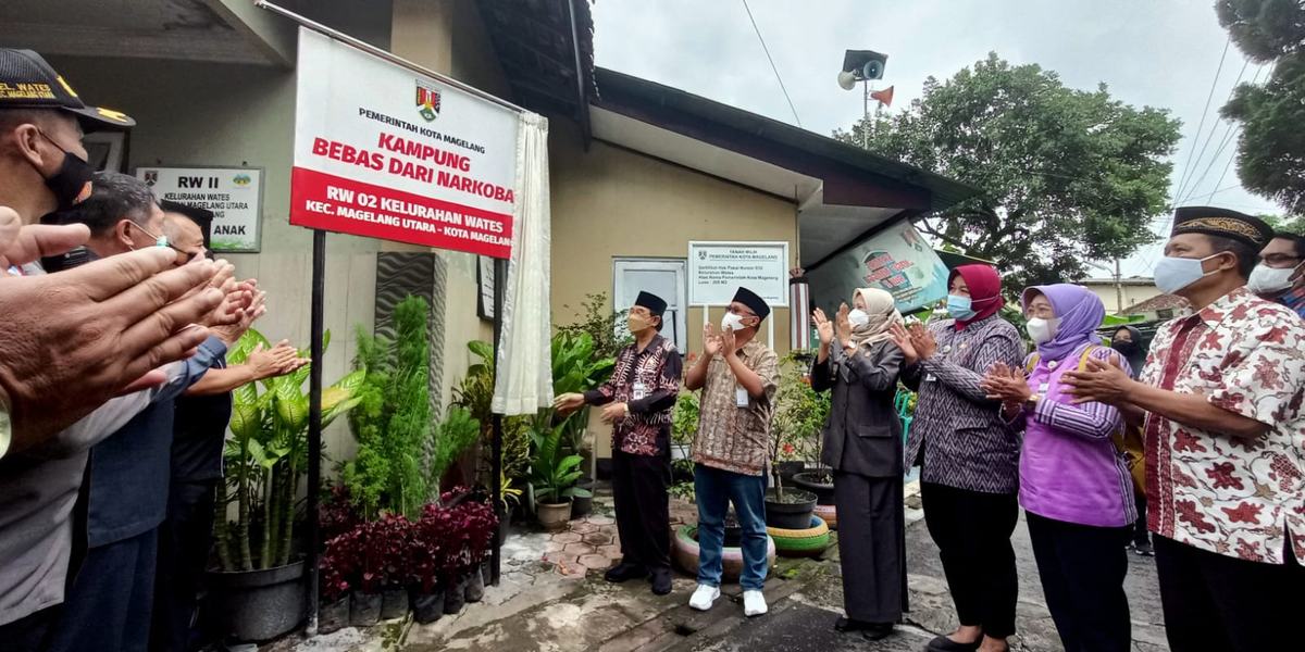 Kota Magelang Canangkan Wates Sebagai Kampung Bebas Narkoba ke-6