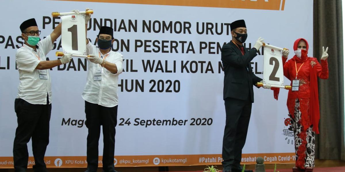 SAH! INI DAFTAR NOMOR URUT PASLON PILKADA KOTA MAGELANG TAHUN 2020