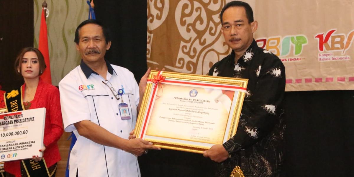 Kota Magelang mendapat predikat terbaik dalam Penghargaan Prasidatama tahun 2018