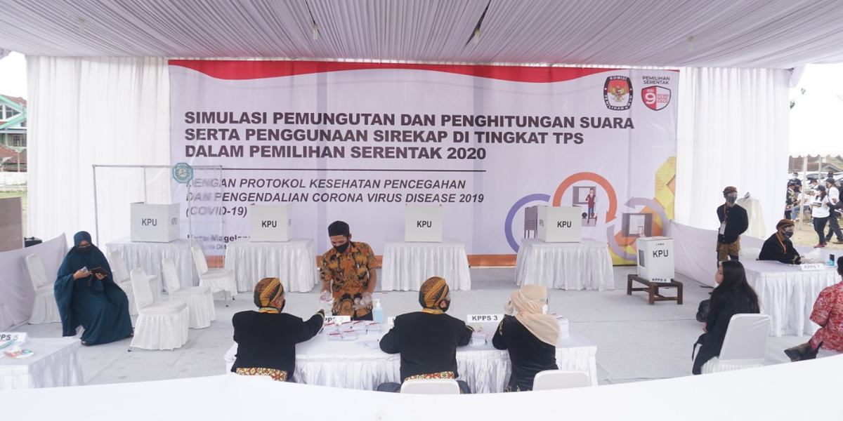 SIMULASI PEMUNGUTAN DAN PENGHITUNGAN SUARA PILKADA 2020 DIGELAR DI KOTA MAGELANG