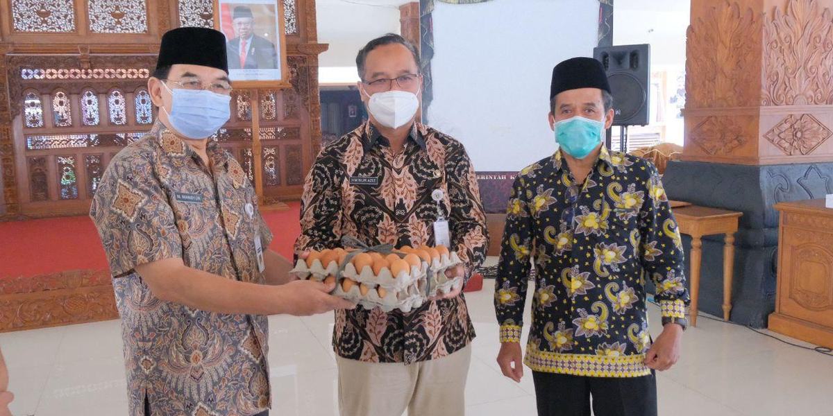 Nakes di Kota Magelang Dapat Sumbangan 510 Kilogram Telur Ayam