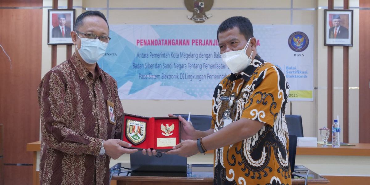 Perjanjian Kerjasama Pemanfaatan Sertifikat Elektronik, Pemkot Magelang dengan Balai Sertifikasi Elektronik (BSrE) Badan Siber dan Sandi Negara (BSSN)
