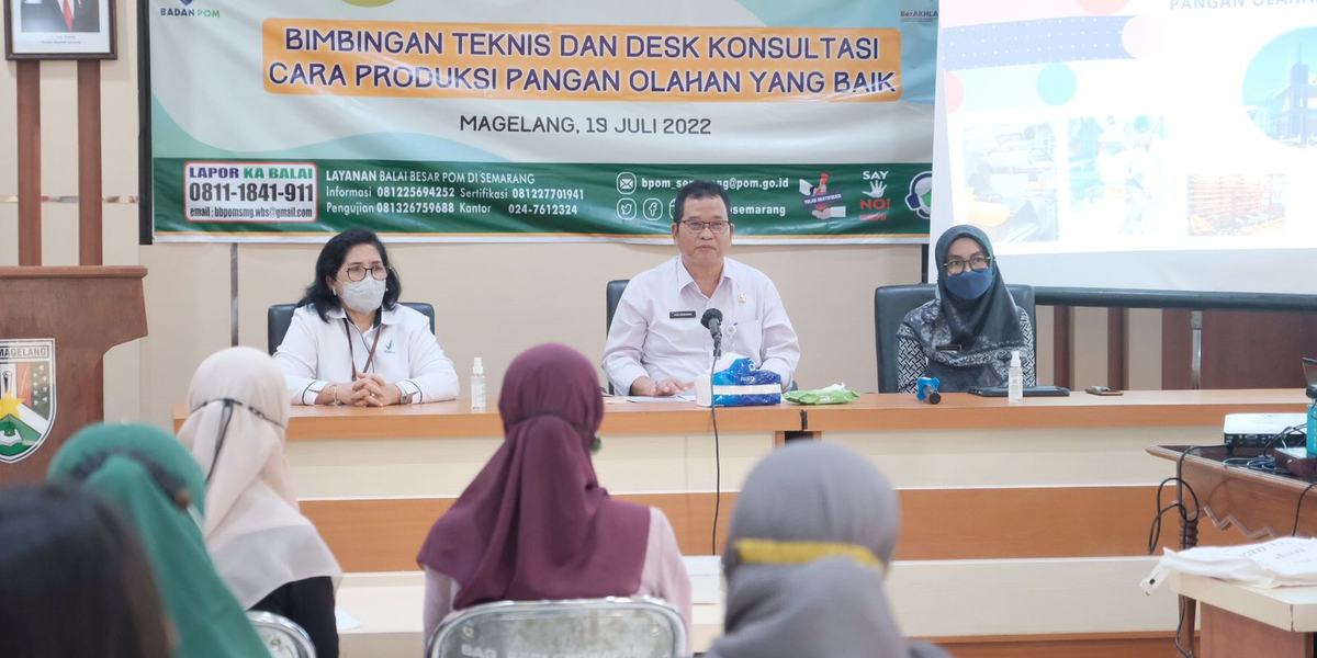 BBPOM Beri Bimtek Cara Pengolahan Pangan kepada UMKM Kota Magelang