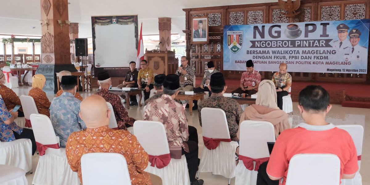 Jaga Toleransi dan Kondusifitas Kota Magelang, Wali Kota ajak FKUB, FPBI dan FKDM Ngopi Bareng