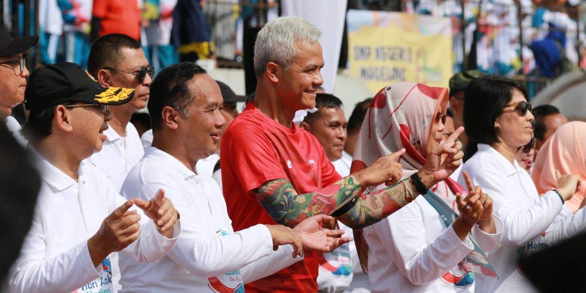 Peringati HAN 2022, Ganjar Pranowo Bergembira Bersama Ribuan Anak di Kota Magelang