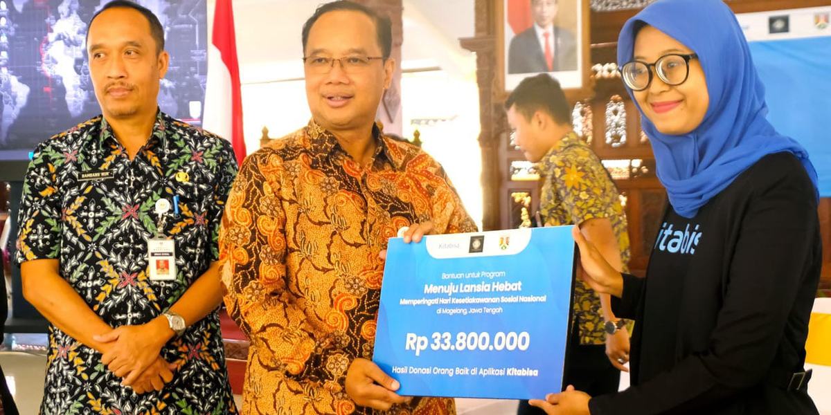 Pemkot Magelang dan Kitabisa.com Salurkan Bantuan dan Edukasi Hidup Sehat Untuk Lansia